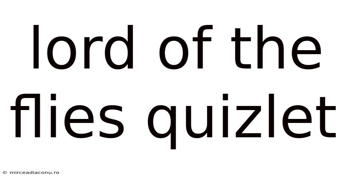 Lord Of The Flies Quizlet