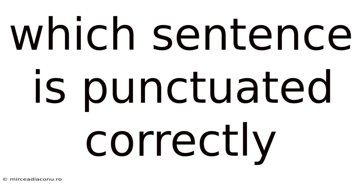 Which Sentence Is Punctuated Correctly